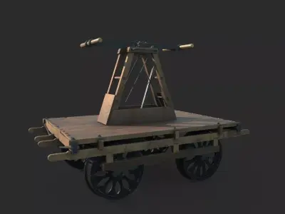 Human-powered track vehicle 3D model