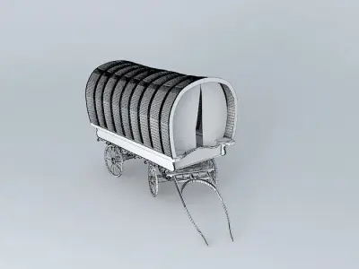 Romany OPEN-LOT Style Caravan Free 3D model