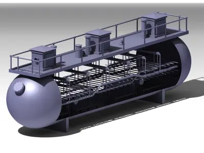 Oil And Gas Storage Tank API Based Design 3D model