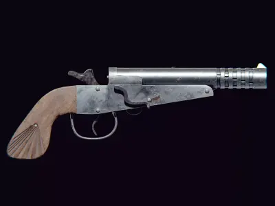 The old Egyptian gun 3D model