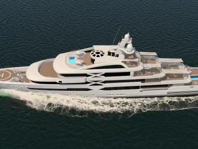 Ornela Superyacht Dynamic Simulation  purchase 3D model