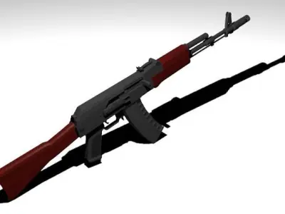 AK-101 No scope and PSO-1 version Free low-poly 3D model