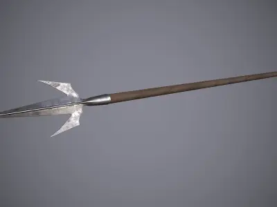 Medieval Polearm Corsesca Low-poly 3D model