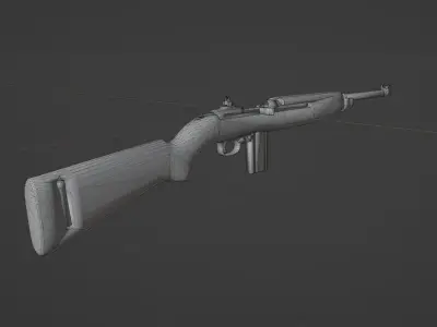 M1 M2 Carbine  Low-poly 3D model