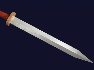 Spatha sword Low-poly 3D model