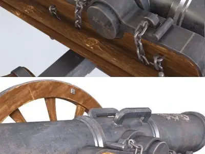 Old gun 3D model purchase