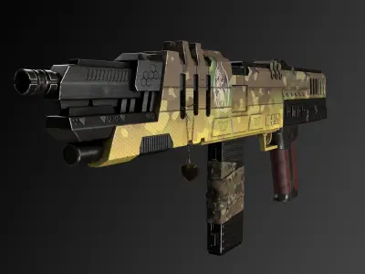 Gun- JD8920 version 2  Low-poly 3D model