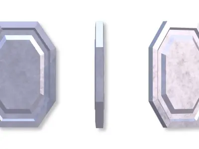 Stylized Copper Silver and Gold Coins Low-poly 3D model