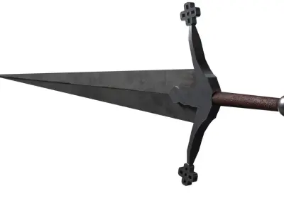 dark sword Free low-poly 3D model buy