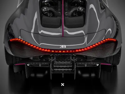 Bugatti Tourbillon 2024 - Fully Rigged Ready for Animation Free 3D model