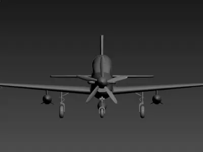 3D model of an aircraft Low-poly 3D model