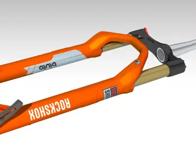 Fork Suspension Fatbike 3D model