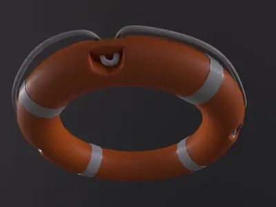 Lifebuoy 3D Model Low-poly 3D model