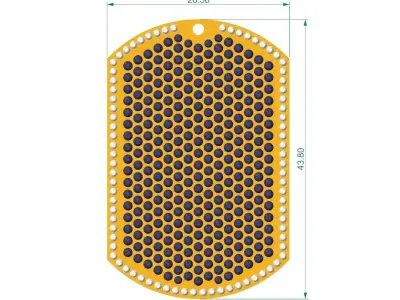 MILITARY PLATE NECKLACE 3D print model