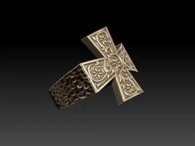 Maltese Cross - Pope Ring 3D print model