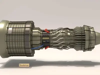 Jet Engine Concept 01 3D model