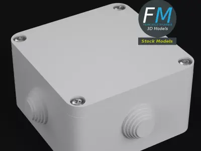 Square junction box 2 3D model