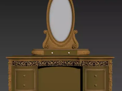 makeup tables 3D model 3D model