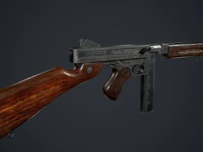 Thompson M1 Low-poly 3D model purchase