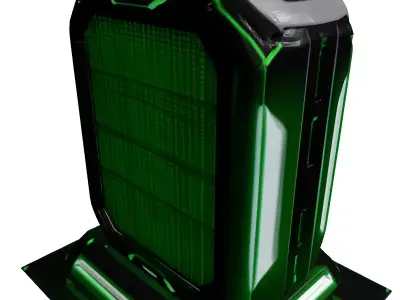 Futuristic Green Scanning Device 3D model