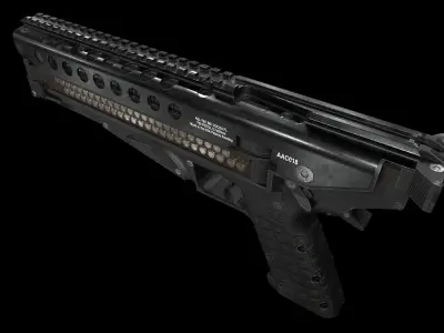 KelTec P50 Modern Gun Low-poly 3D model