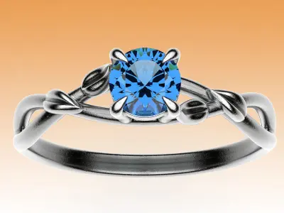 Ring Four Leaves 3D print model
