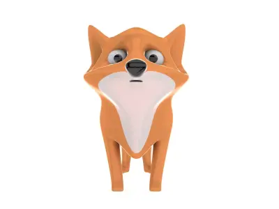 Fox Toy Free low-poly 3D model