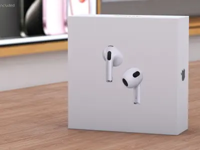 Box AirPods 3D model