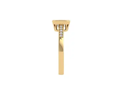 Asscher Solitair Ring 3D print model order