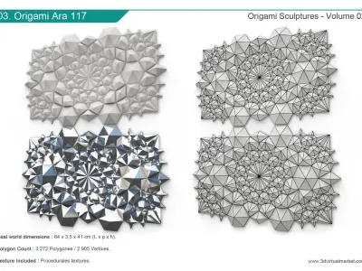 Origami Sculpture Collection 3D model