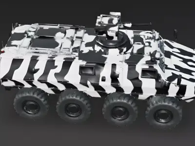 Realistic High-Contrast Urban APC 3D Model Low-poly 3D model