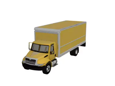 Medium Duty Box Cargo Delivery Moving Truck Transport Vehicle 3D model