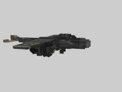 LowPoly Plane Pixel Art Free low-poly 3D model