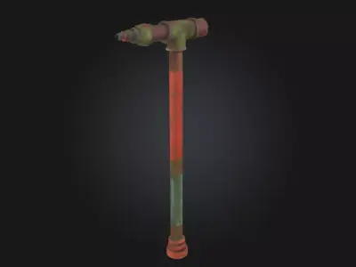 Rusty Pipe Formation Corroded Pipeline Layout for Industrial 3D model