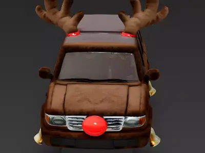 Rudolph Reindeer SUV 3D Model Low-poly 3D model