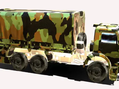 Kamaz 4310 Low-poly 3D model by lm9241221