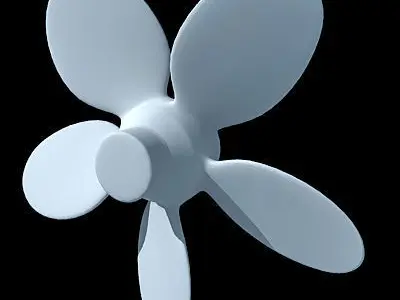 White 5 Side Propeller 3D model