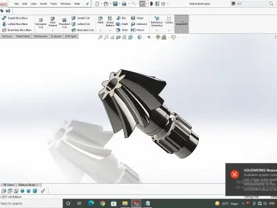Helical bevel gear 3D model