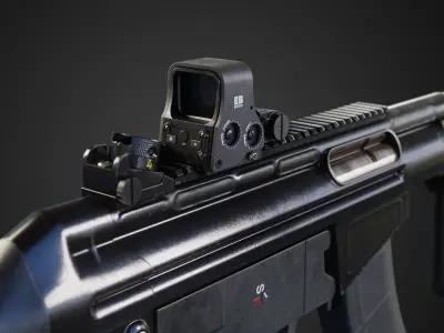 PTK-18 Rifle Low-poly 3D model