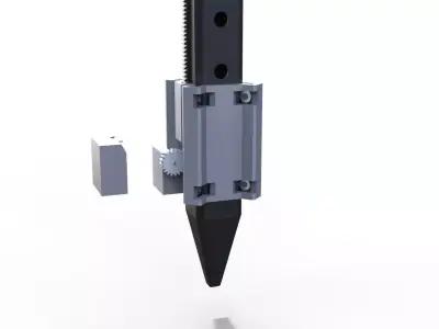 Type B anchor post for work platform or pontoon 3D print model