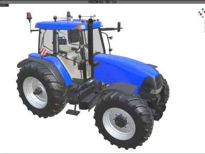 Case IH MXM 190 Tractor Low-poly 3D model