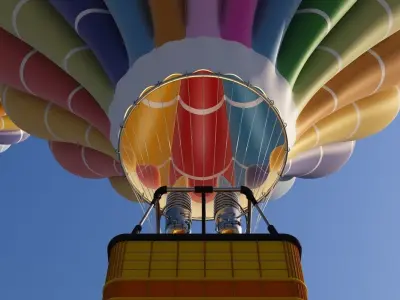 Hot Air Balloon 3D model 14