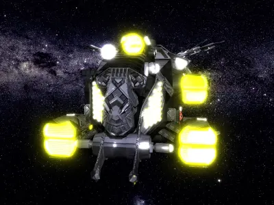 Kings - Interceptor Ship - Updated Low-poly 3D model