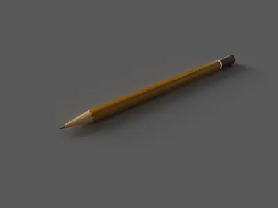 Pencil Low-poly 3D model