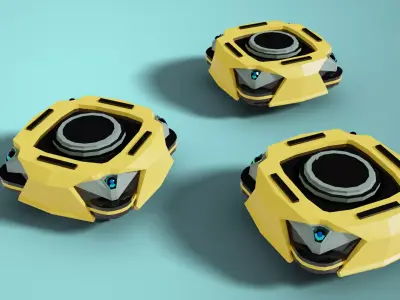 Warehouse Autonomous Robot Low-poly 3D model