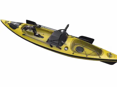 Fishing Kayak PBR Low-poly 3D model