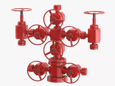 Oil Wellhead Dirty 3D model