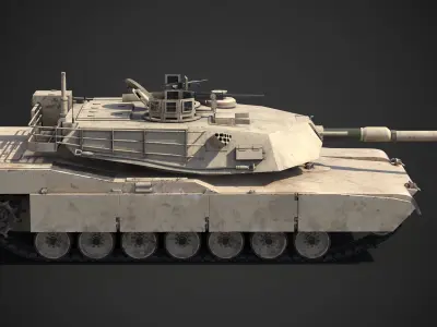 M1A2 Abrams Rigged 3D model