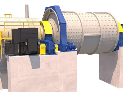 molino de bolas 01b 3D model