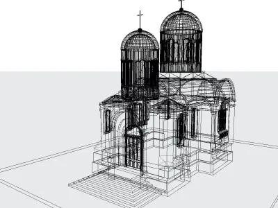 St Nicholas Orthodox Church  Detailed 3D Model  3D model
